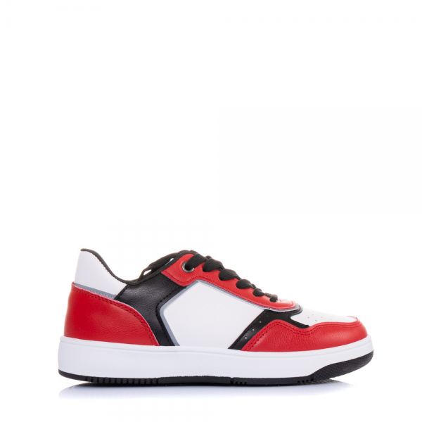 Γυναικεία αθλητικά παπούτσια Aimee λευκό με κόκκινο, 2 - Kalapod.gr